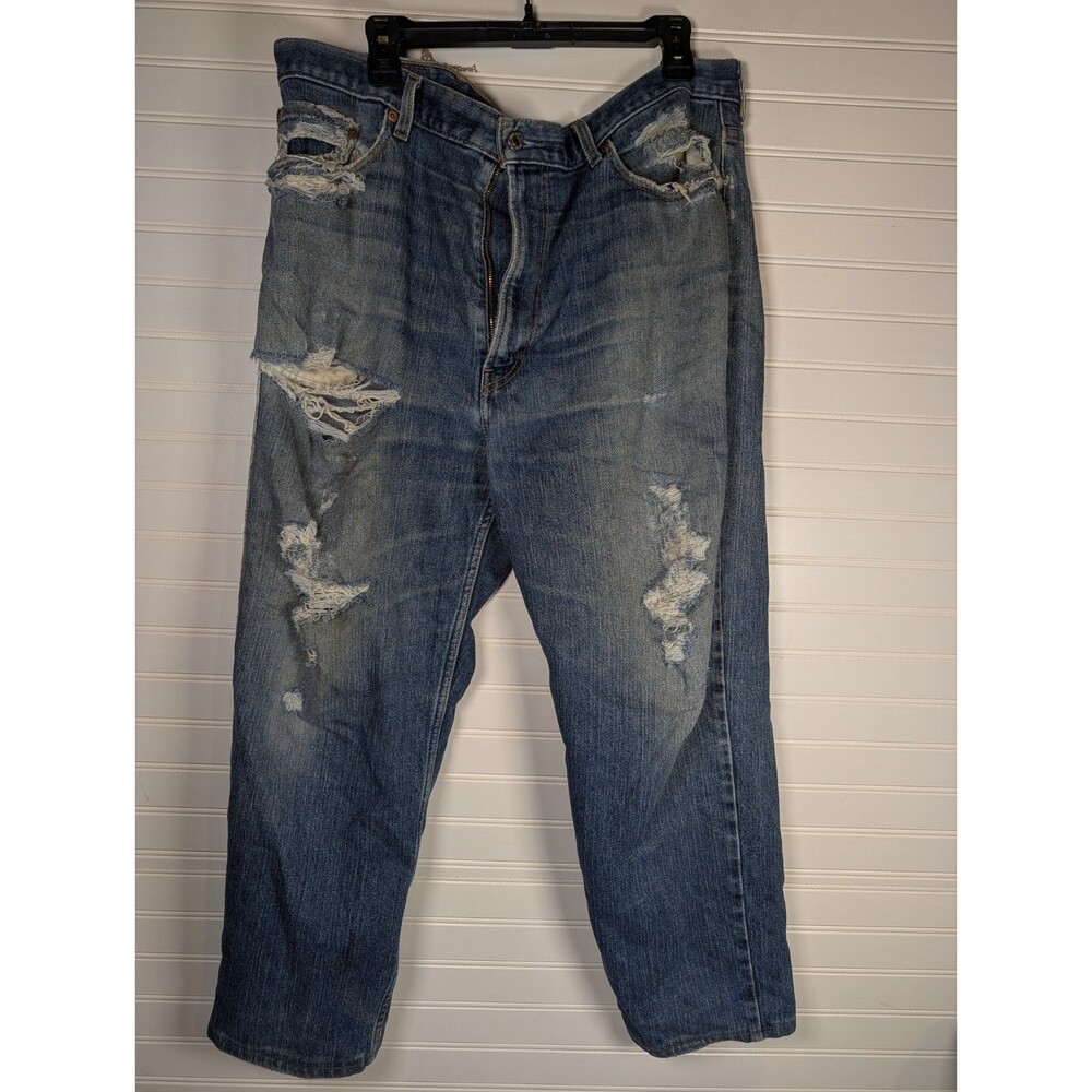 Vintage Y2K Levi's 550 Jeans W40 L30 Relaxed Fit Thrashed Destroyed Grunge Skate